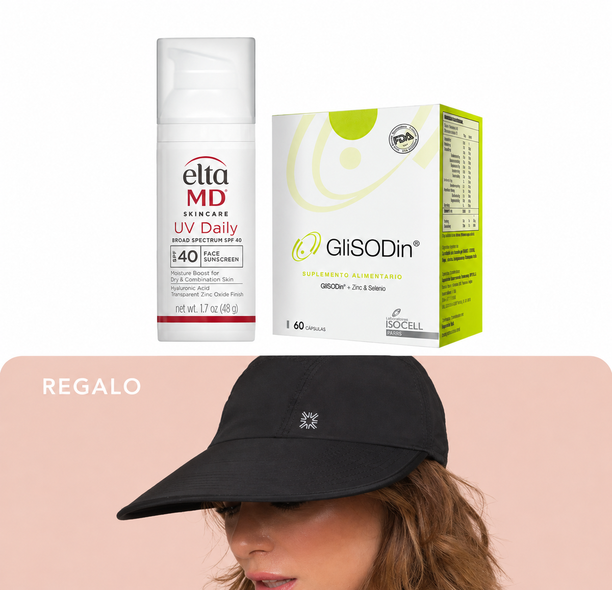 Pack Fotoprotección 360 | Bloqueador + Suplemento + Visera de Sol