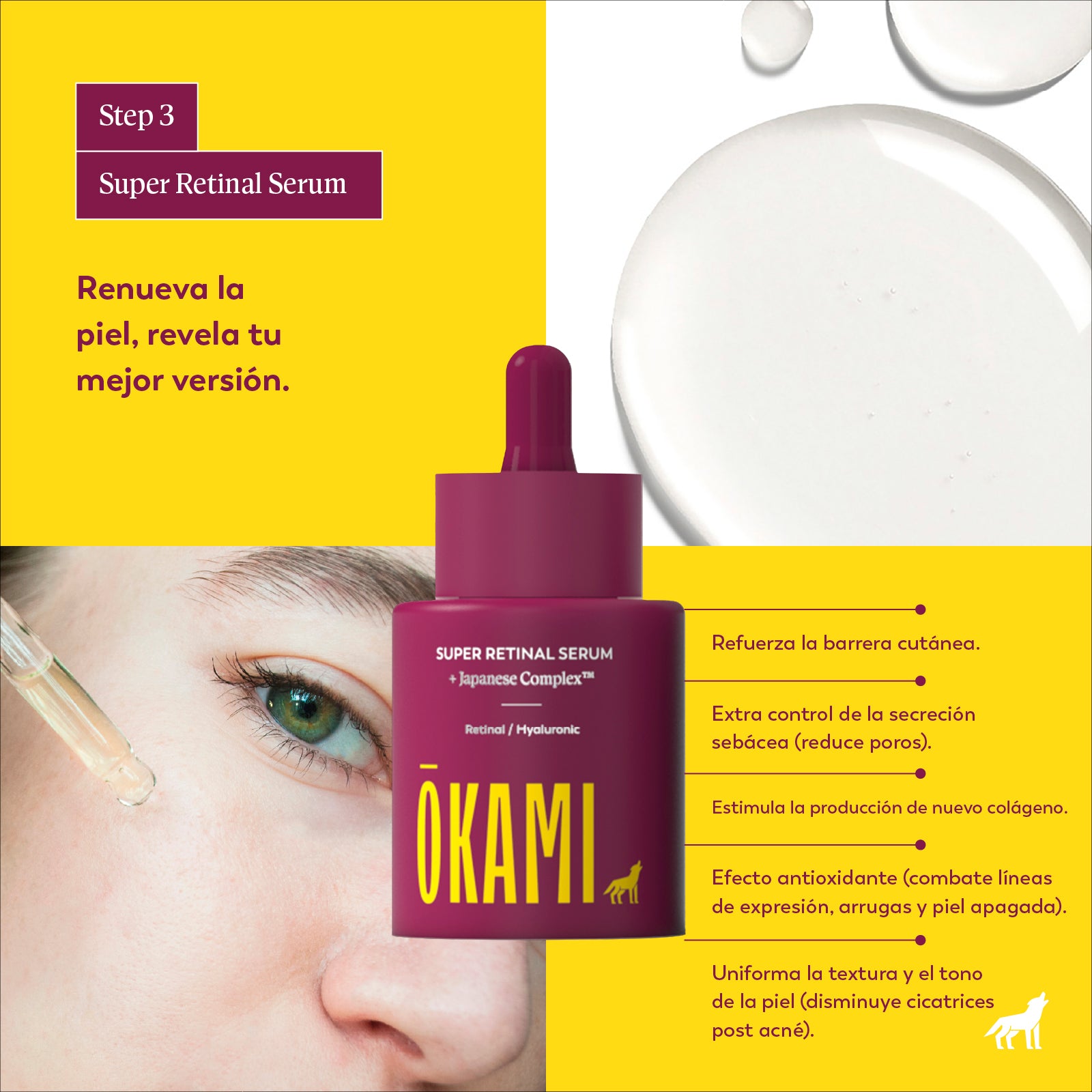 Super Retinal Serum - Paso 3 Serum Noche con Retinal y Ácido Hialurónico
