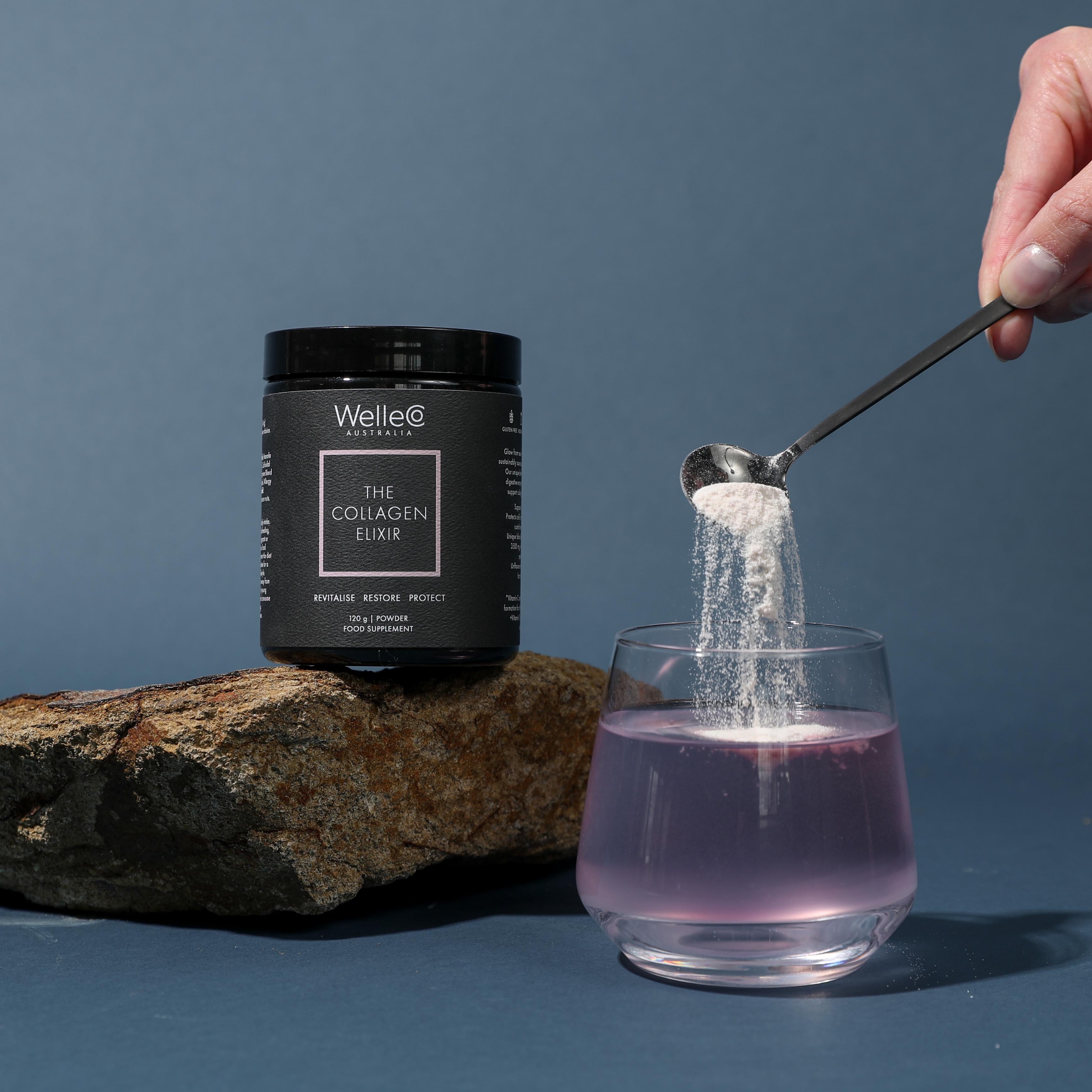 The Collagen Elixir -  Polvo protéico de Colágeno marino en polvo que favorece la hidratación y elasticidad de la piel, uñas, pelo y salud en general. ★ BEST UP ★