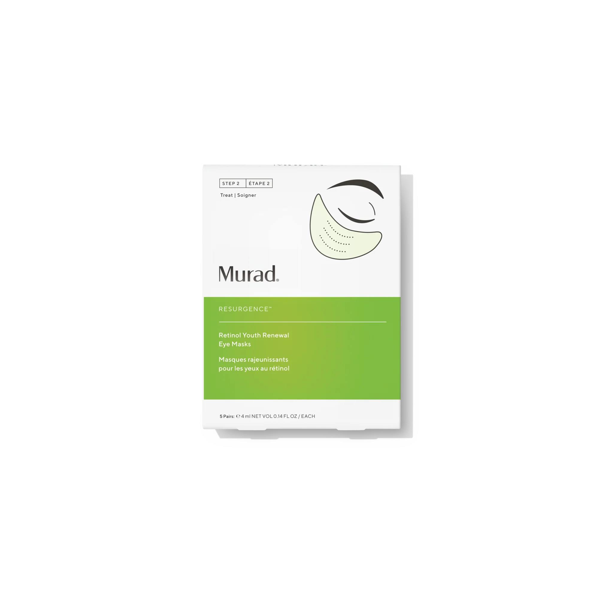 Pack Retinol Youth Renewal Eye Mask / Mascara biocelulosa para contorno de ojos antiarrugas e hidratante 5 pares