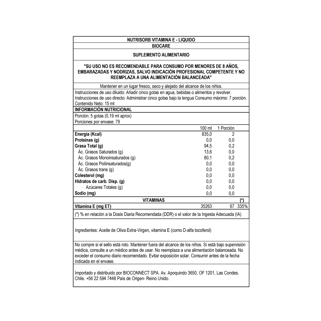 Nutrisorb Vitamina E en gotas /