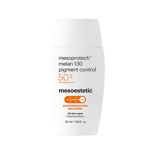 Melan 130 Pigment Control - Protección solar muy alta con color indicada para pieles con imperfecciones pigmentarias