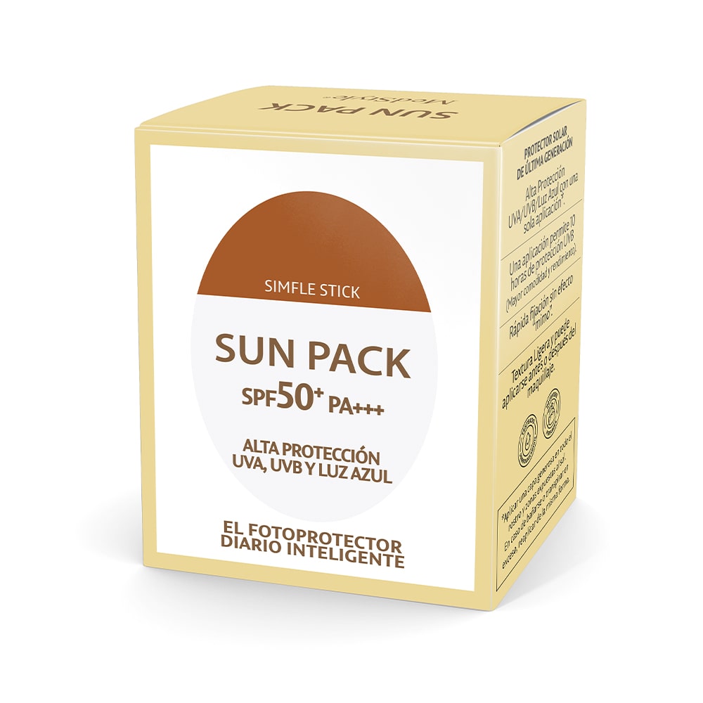 SUN PACK - Protector solar de biocelulosa SPF 50 +++ que te protege 10 horas