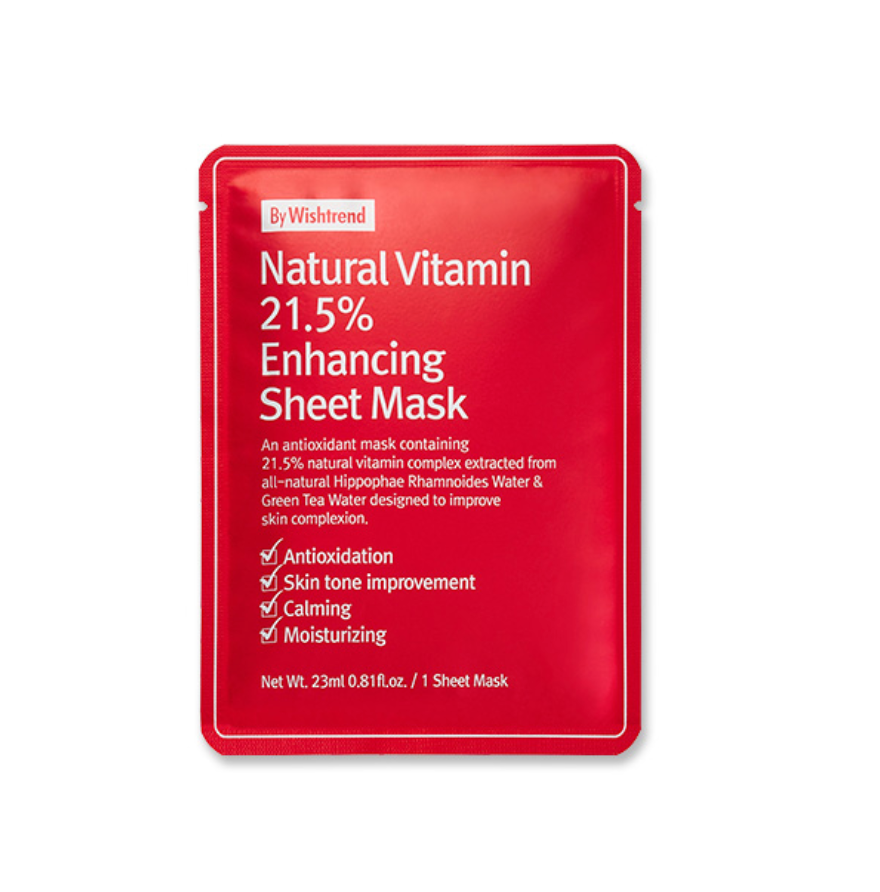 Pack Natural Vitamin 21.5% Enhancing Sheet 3 Mask / Pack Mascarilla Potenciadora de Vitamina Natural 21,5%