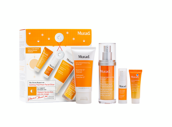 Pack Murad Despigmentante Serum Rapid Dark Spot Tamaño grande + 3 productos travel set linea naranja