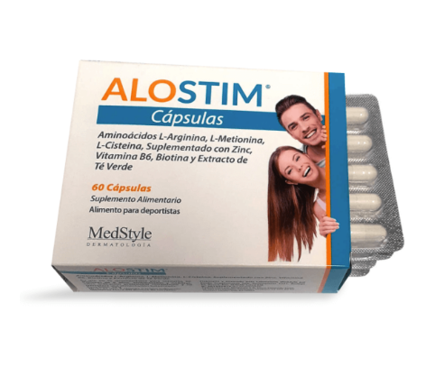 Alostim Cápsulas / Suplemento en cápsulas de biotina y otros componentes para pelo y uñas