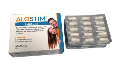 Alostim Cápsulas / Suplemento en cápsulas de biotina y otros componentes para pelo y uñas