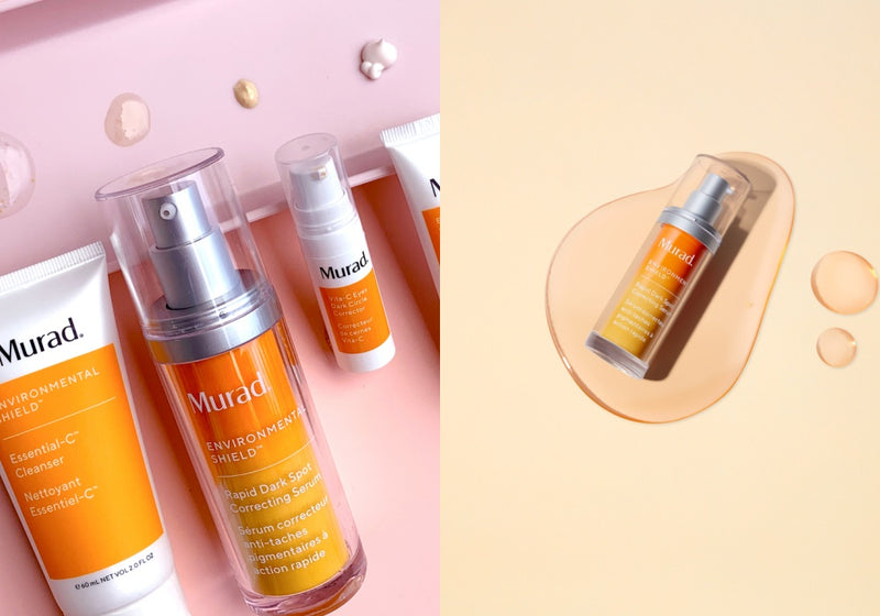Pack Murad Despigmentante Serum Rapid Dark Spot Tamaño grande + 3 productos travel set linea naranja